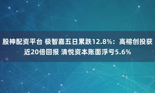 股神配資平臺 極智嘉五日累跌12.8%：高榕創(chuàng)投獲近20倍回報 清悅資本賬面浮虧5.6%